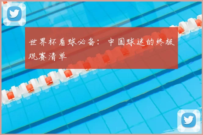 世界杯看球必备:中国球迷的终极观赛清单